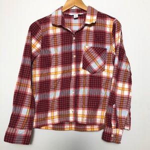 Old Navy Plaid Flannel Tunic Shirt MP
